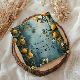 Lemon Orchard Floral Baby Shower Serviette
