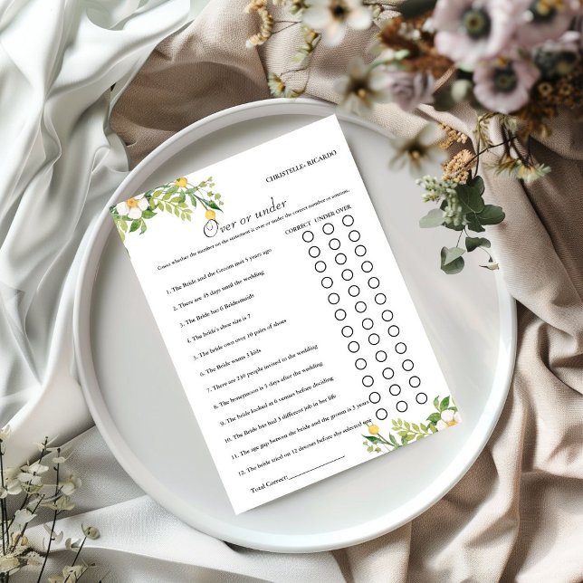 Lemon Over oder unter Brautparty-Spielkarte Ankündigung (Von Creator hochgeladen)