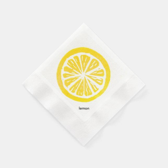 Lemon Paper Cocktail Napkins Serviette (Ecke)