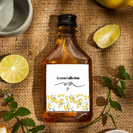 Lemon Pattern Alkoholflaschenetikett