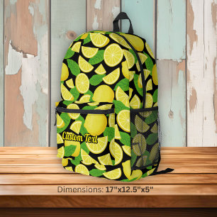 Lemon Pattern Bedruckter Rucksack