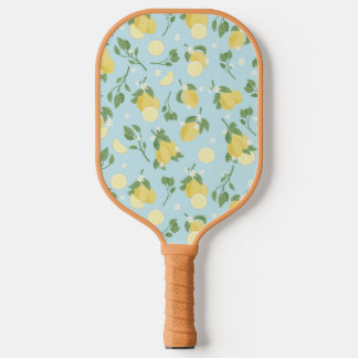 Lemon Pattern Blue Pickleball Paddle
