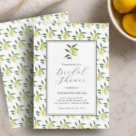Lemon Pattern Bridal Shower Invitations Einladung