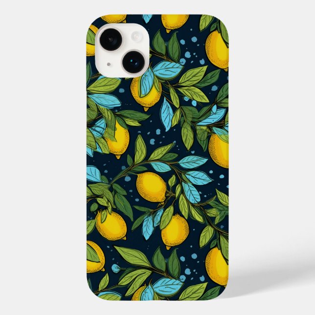 Lemon Pattern Case-Mate iPhone Hülle (Rückseite)