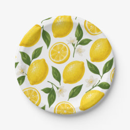 Lemon Pattern Design | Fresh Citrus Summer Print  Pappteller