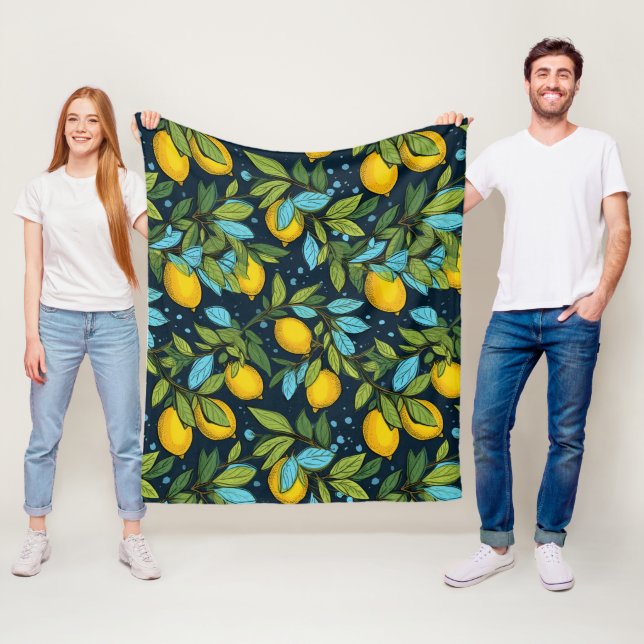 Lemon Pattern Fleecedecke (Beispiel)