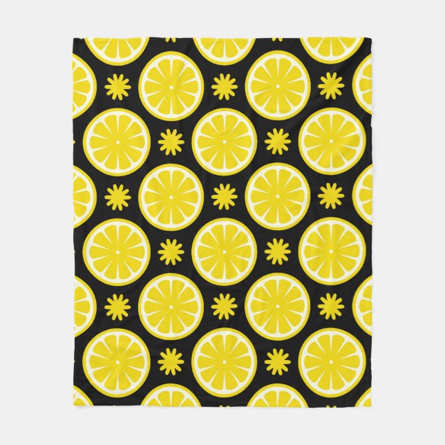 Lemon Pattern Fleecedecke (Vorderseite)