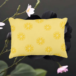 Lemon Pattern Gelbes Kissen