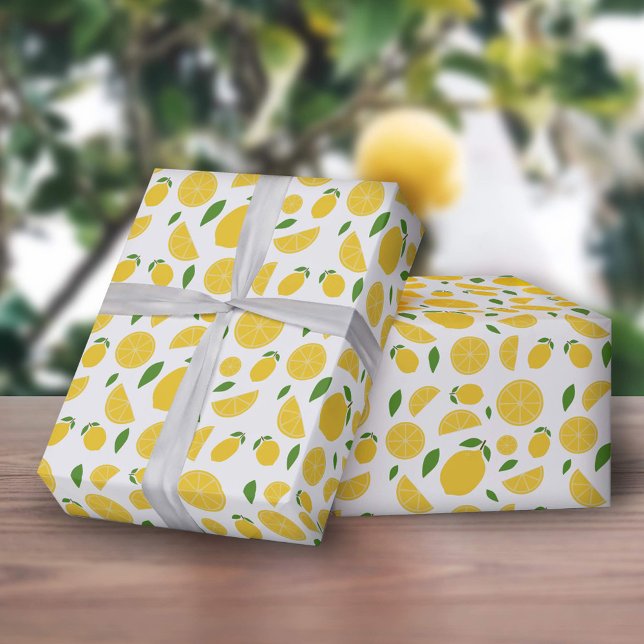 Lemon Pattern Geschenkpapier (Lemon Pattern Wrapping Paper)