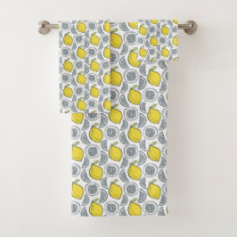 Lemon Pattern Handtuch Set