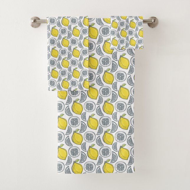 Lemon Pattern Handtuch Set (Insitu)