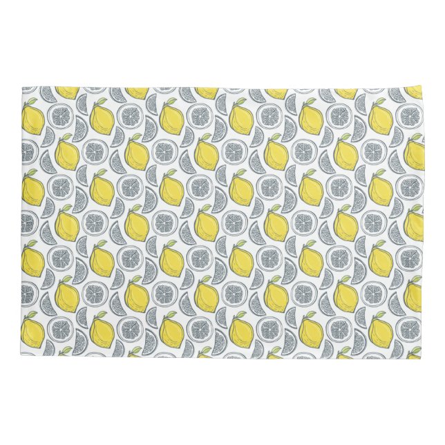 Lemon Pattern Kissenbezug (Rückseite)