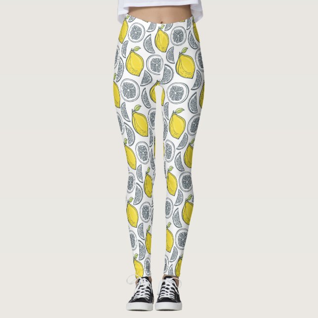 Lemon Pattern Leggings (Vorderseite)