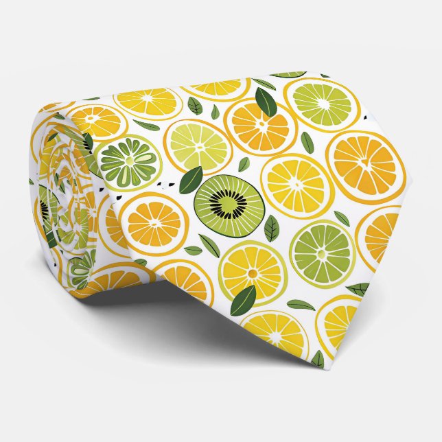 Lemon Pattern Men's Necktie  Krawatte (Gerollt)