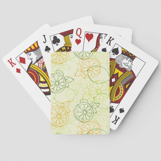 Lemon Pattern Spielkarten (Rückseite)