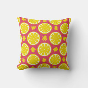 Lemon Pattern Throw Kissen