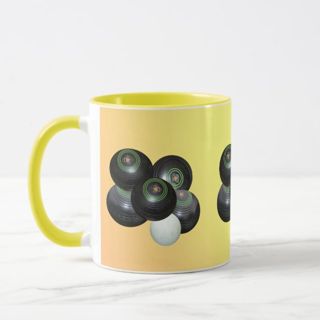 Lemon Peach Lawn Bowls, Kaffee Tasse (Links)