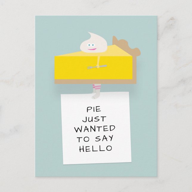 Lemon Pie Hello Postkarte (Vorderseite)