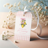 Lemon Pink Bow Gingham Coquette Geburtstag