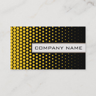 Lemon Polka Dots Elegant Modernes Schwarzes Visitenkarte