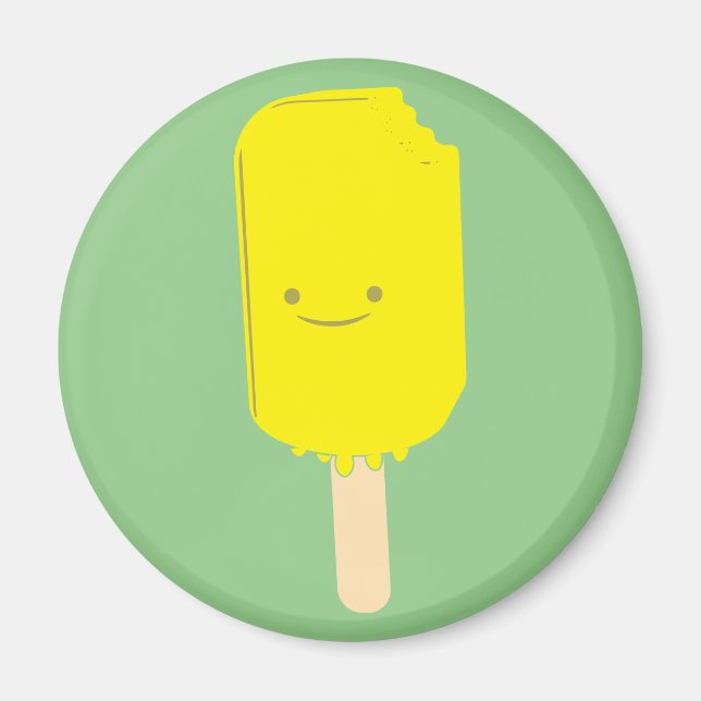 Lemon Popsicle Cartoon Zeichnend Magnet (Vorne)