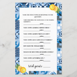 Lemon Positano Brautparty Games