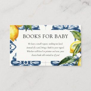 Lemon Positano Italian Baby Shower Books for Baby Begleitkarte