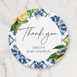 Lemon Positano Italienische Babydusche Geschenkanhänger