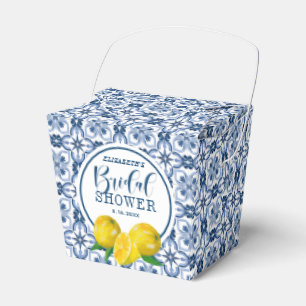 Lemon Positano - Italienischer Blue Tile Favor Box Geschenkschachtel