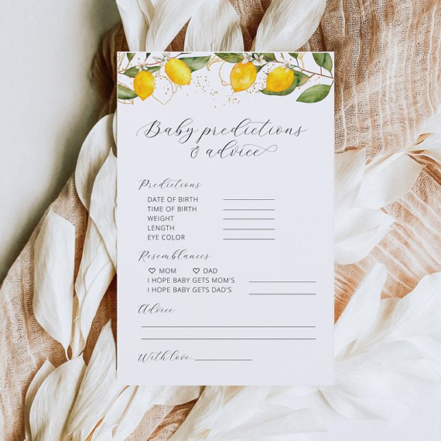 Lemon Predictions & Advice Baby Shower Game (Von Creator hochgeladen)