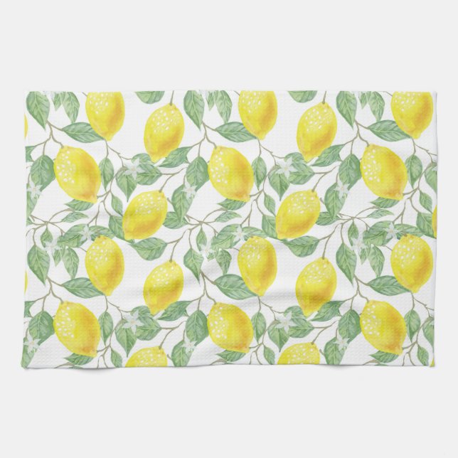 Lemon Print Kitchtuch in Gelb und Grün Küchentuch (Horizontal)