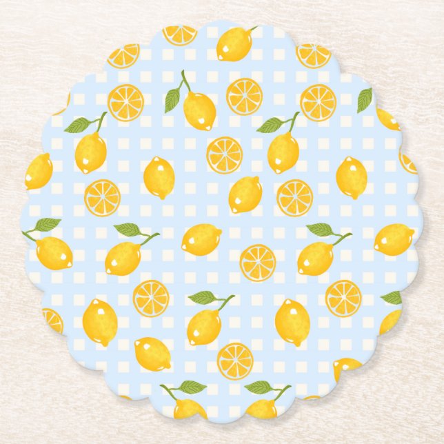 Lemon Print Paper Untersetzer (Vorderseite)