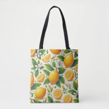 Lemon Print Premium Totbeutel
