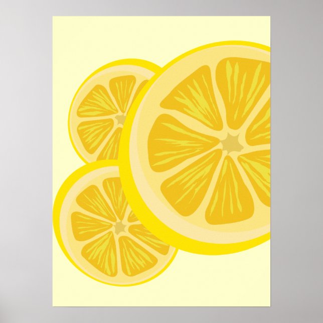 Lemon Print Slice Poster (Vorne)