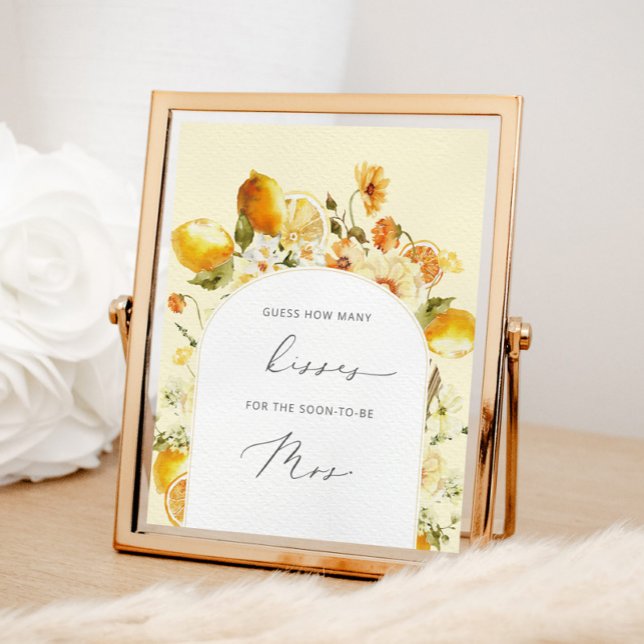 Lemon rät, wie viele Küsse Brautparty Pos Poster (Von Creator hochgeladen)