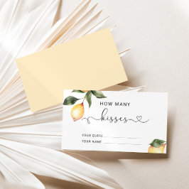 Lemon rät, wie viele Küsse Bridgame Begleitkarte