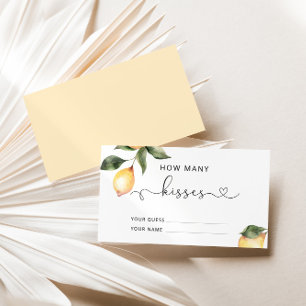 Lemon rät, wie viele Küsse Bridgame Begleitkarte