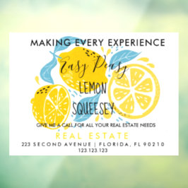 LEMON-Referenzen für echtes Anwesen Hinweis Geschä Fensteraufkleber