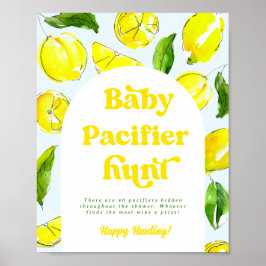 Lemon Retro Baby Schnuller Hunt Showspiele Poster