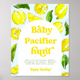 Lemon Retro Baby Schnuller Hunt Showspiele Poster