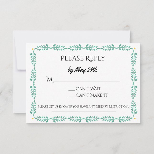 Lemon RSVP Card (Vorderseite)