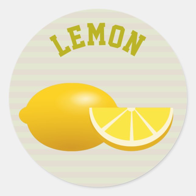 Lemon Runder Aufkleber (Vorderseite)