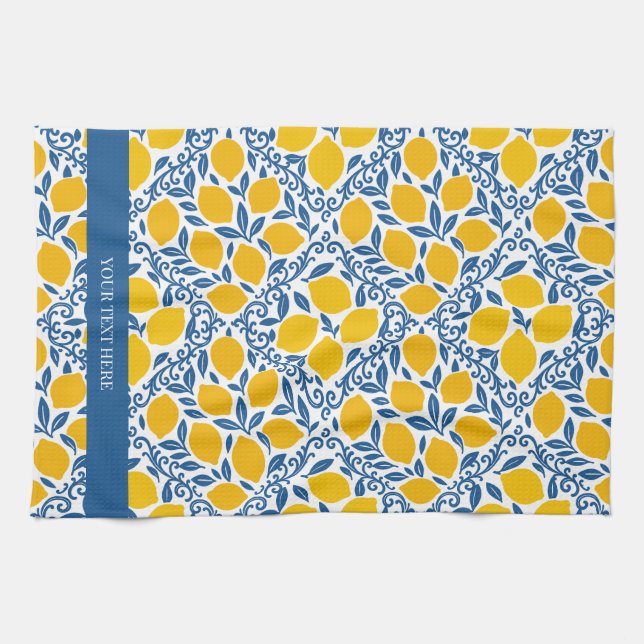 Lemon Rustic Farmhouse French Country Geschirrtuch (Horizontal)