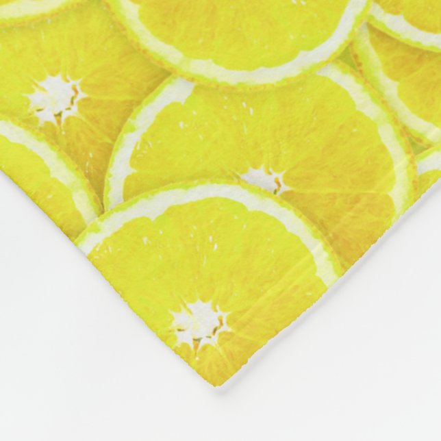 Lemon-Scheiben Fleecedecke (Ecke)