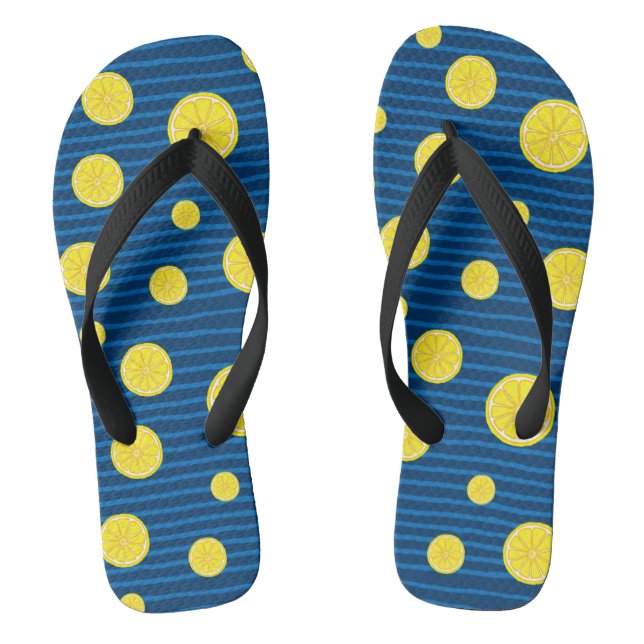 Lemon-Scheiben Flip Flops (Fußbett)