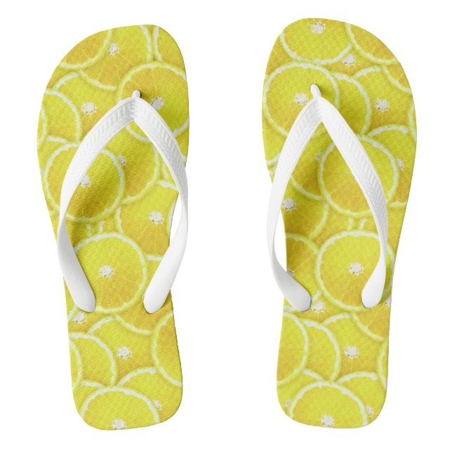 Lemon-Scheiben Flip Flops (Fußbett)