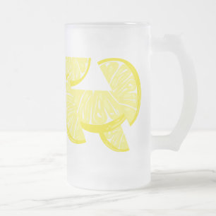 Lemon-Scheiben-Lemonade-Tasse Mattglas Bierglas