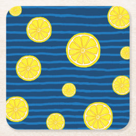 Lemon-Scheiben Rechteckiger Pappuntersetzer
