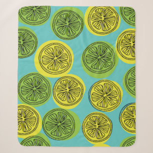 Lemon schneidet Vintage Illustration. Sherpadecke