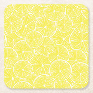 Lemon-Schnittmuster Rechteckiger Pappuntersetzer